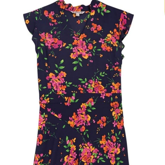 NWT Nanette Lepore Flutter Sleeve Midi Dress Sz 10 - Picture 9 of 10